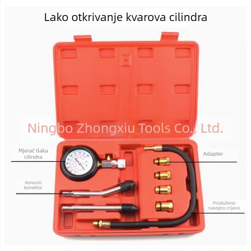 Manometar tlaka cilindra i tlaka injekcije goriva, alat za motor, auto održavanje, raspon 0–300 psi