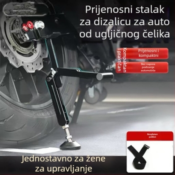 Prijenosna dizalica za motocikl, sklopivi parkirni stalak, okvir za potporu kickstenda, alat za održavanje i popravke, alat za čišćenje lanca s jednim ramenom