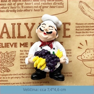 Magnet za hladnjak s likom kuhara, 3D lik, personalizirana kućna dekoracija
