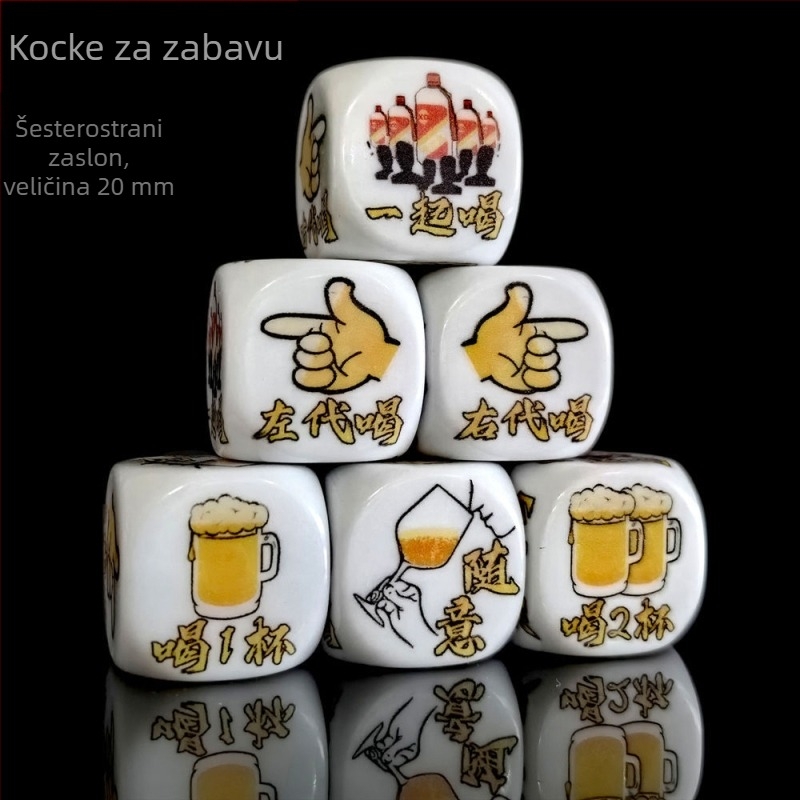 Set igračkih kockica za igru s pićem, za barove i zabave