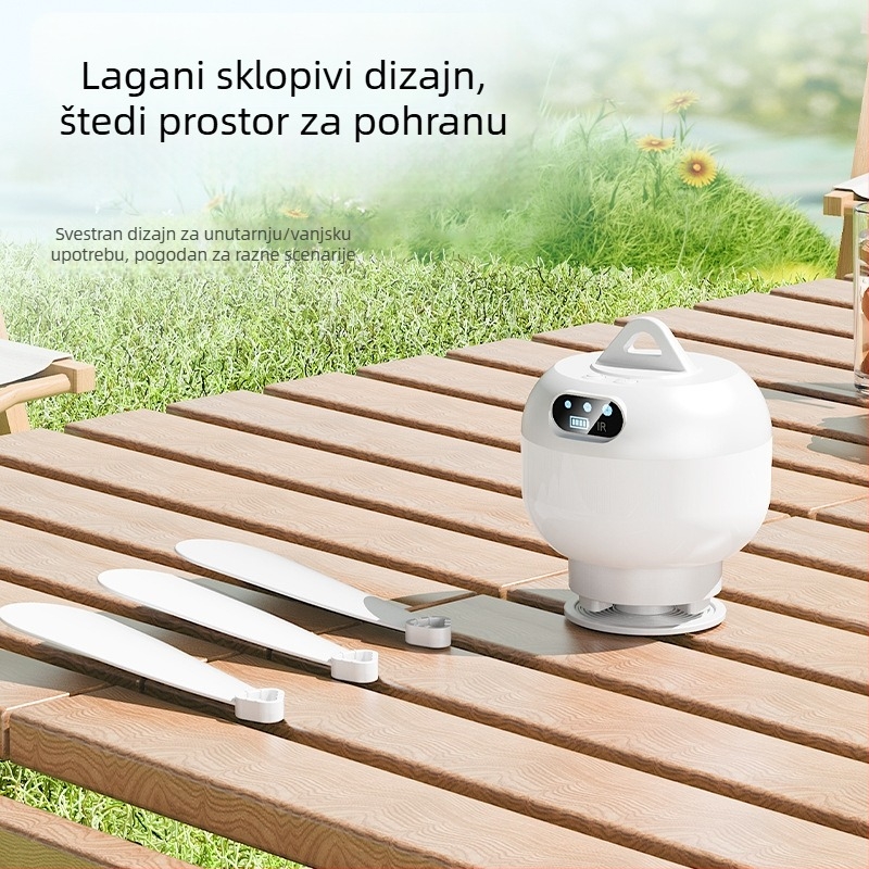 Mini USB viseći ventilator s daljinskim upravljačem, tih, punjivi, za kampiranje i studentske domove