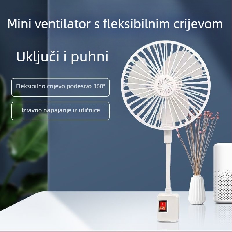 Integrirani mini ventilator s aromaterapijom, snažan protok zraka, jednostavan i kompaktan univerzalni ventilator za dom i studentski dom