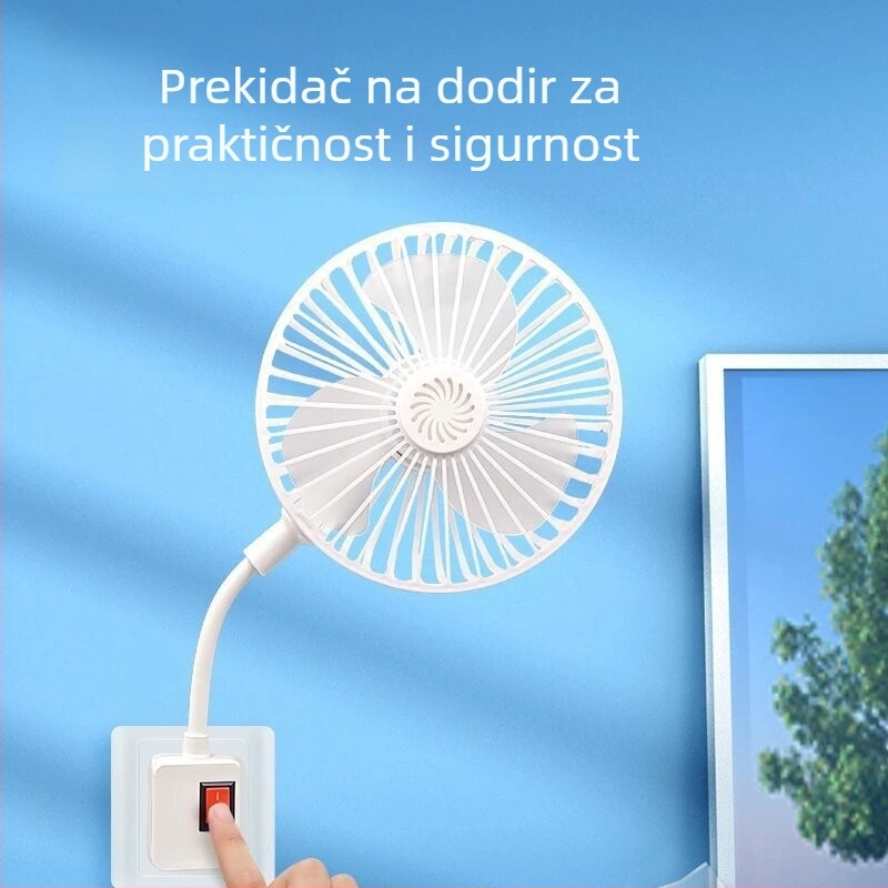 Integrirani mini ventilator s aromaterapijom, snažan protok zraka, jednostavan i kompaktan univerzalni ventilator za dom i studentski dom