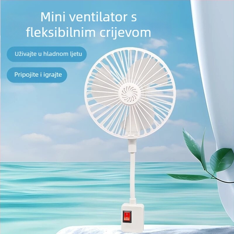 Integrirani mini ventilator s aromaterapijom, snažan protok zraka, jednostavan i kompaktan univerzalni ventilator za dom i studentski dom