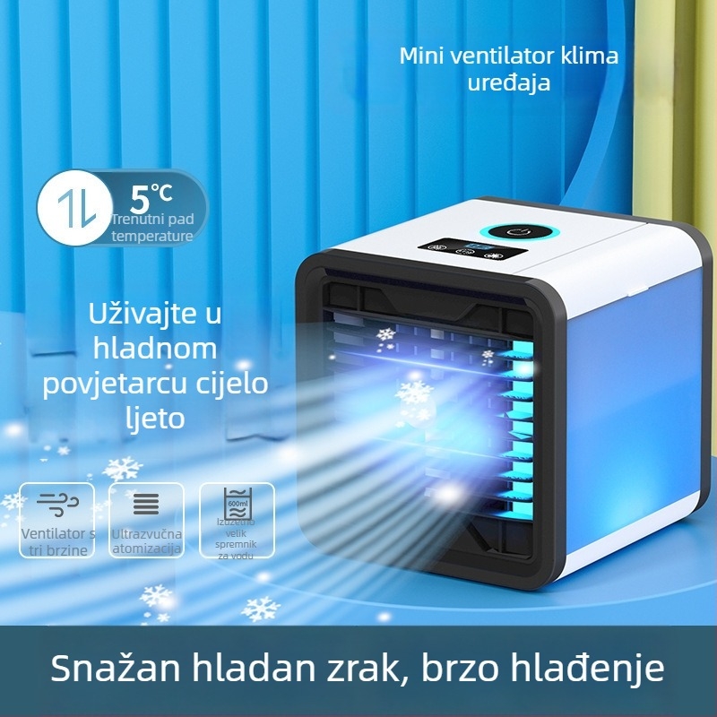 USB stolni ovlaživač zraka s vodnim hlađenjem – mini uređaj za kućnu upotrebu, 3 brzine