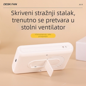 Prijenosni mini bezlopatni ventilator za vrat i struk, za vanjske sportove, 3 brzine