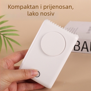 Prijenosni mini bezlopatni ventilator za vrat i struk, za vanjske sportove, 3 brzine