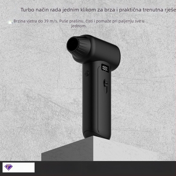 Moćan prijenosni turbo ventilator s LED svjetlom, 110.000 RPM, usisivač prašine