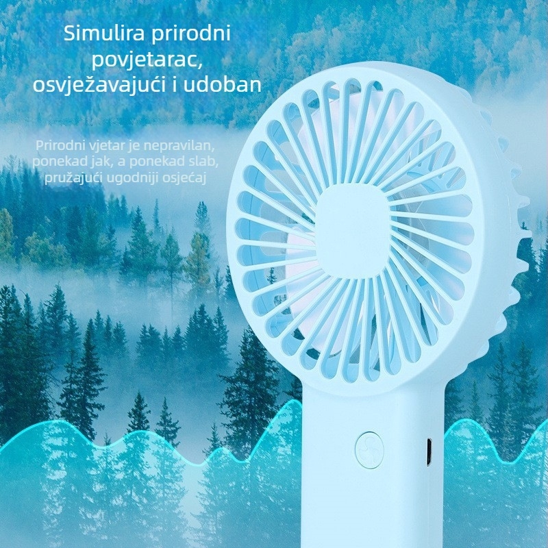 USB mini ručni i stolni ventilator, prijenosni, s ugrađenom baterijom, punjiv, prilagođeni logotip