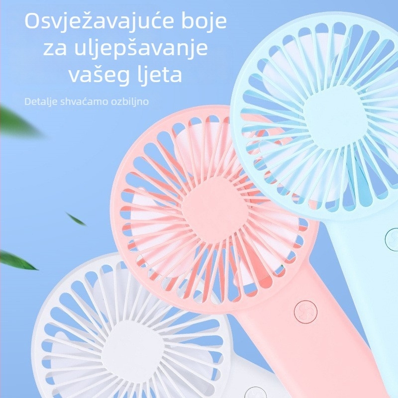 USB mini ručni i stolni ventilator, prijenosni, s ugrađenom baterijom, punjiv, prilagođeni logotip
