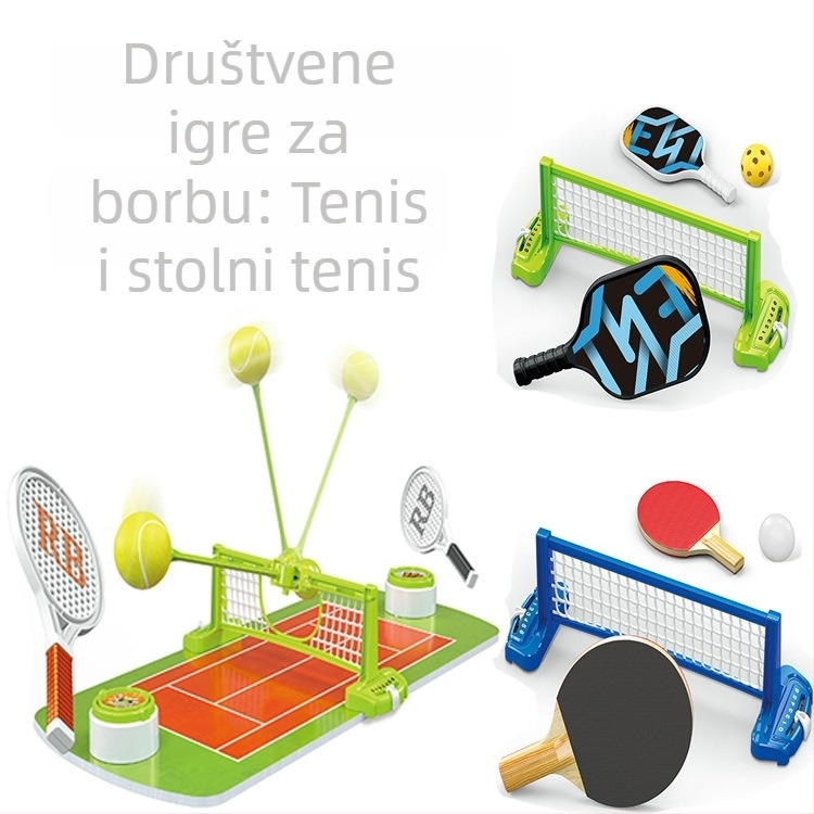 Mini stolna igra za djecu — dvoboj roditelj-dijete na stolu za stolni tenis