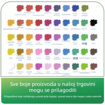 Set od 24 boja diskih akvarel boja u diskovima, češkog stila, kompaktni prijenosni set za akvarel