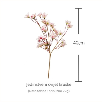 Umjetno stablo s breskvinim cvjetovima, dekoracija za vjenčanja i kućnu cvjetnu dekoraciju, visina 40 cm