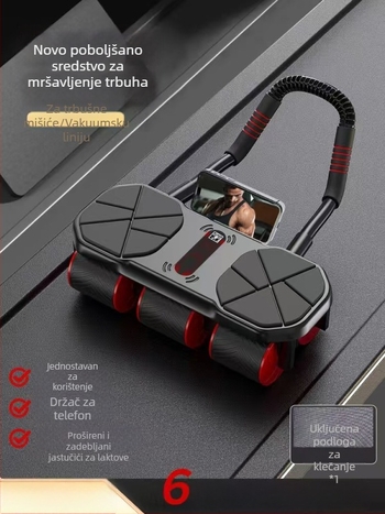 Kućni kotačić za trbušne mišiće s automatskim povratkom – sprava za vježbanje trbušnih mišića