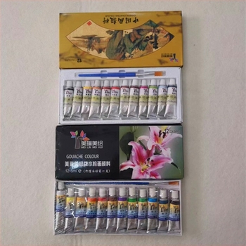 Merrill Lynch Beauty Painting gouache set od 12 boja, 5 ml po boji, s kistom, živopisne boje