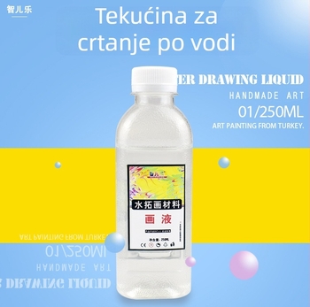 Tekućina za vodeno slikanje za vodne tehnike, 500 ml i 250 ml, materijali za slikanje vodom