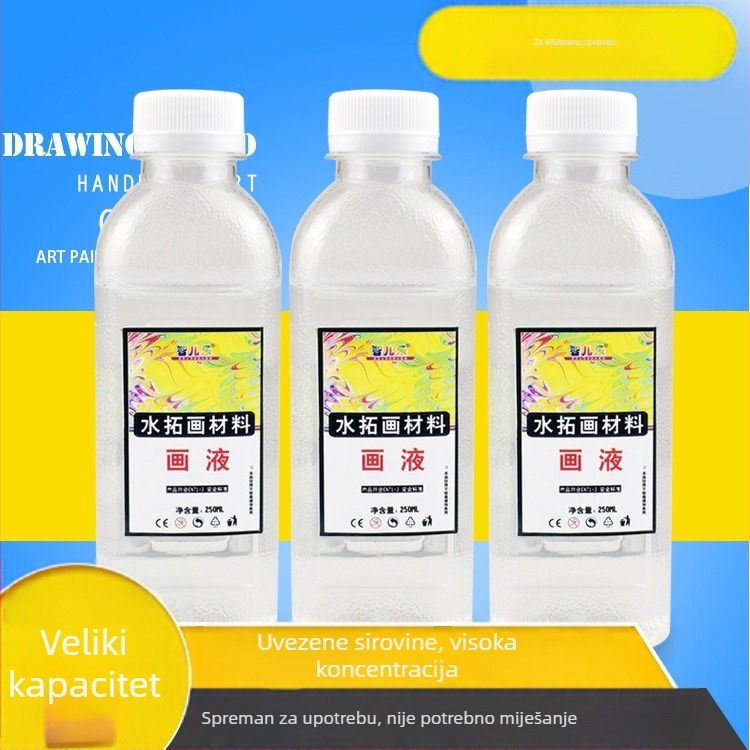 Tekućina za vodeno slikanje za vodne tehnike, 500 ml i 250 ml, materijali za slikanje vodom