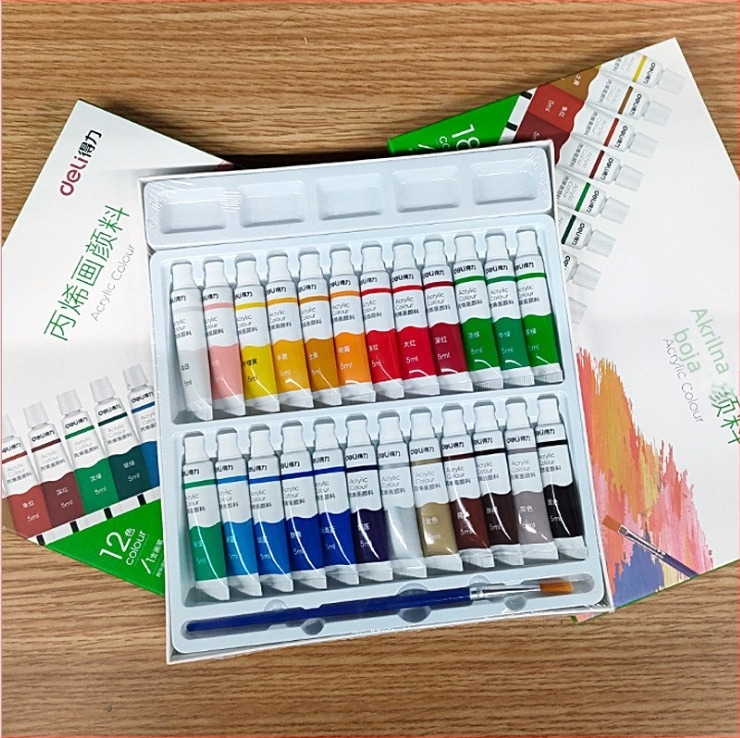Set akrilnih boja 73913/73914/73915, 12/18/36 boja, 5 ml, za učenike