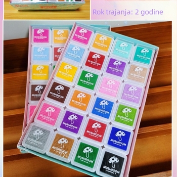 Set boja za otiske prstiju za djecu, 24 boja, DIY pigmentno slikanje, za otiske i grafite
