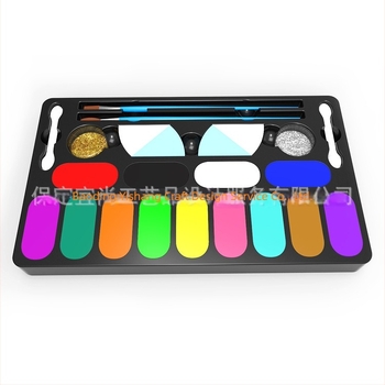 Set za crtanje tijela na bazi vode, 13 boja u ovalnom traku, festivalni makeup za lice