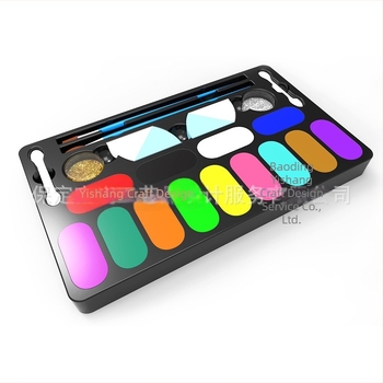 Set za crtanje tijela na bazi vode, 13 boja u ovalnom traku, festivalni makeup za lice