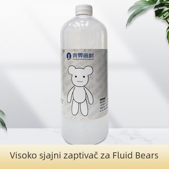 Ručni akrilni slikarski rad s tekućinom za zaštitu i sjajnim uljem; odvažna slika medvjeda; otporno na toplinu i završnica visokog stupnja tvrdoće.