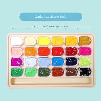Green Bamboo gouache set, 24 boja, 30 ml svake boje, za početnike i djecu, bez formaldehida