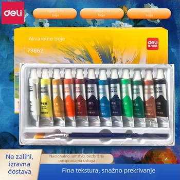 Deli gouache set boja, 12/18/24 boja, 5 ml po tubi, za učenike i djecu