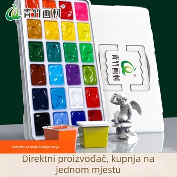 Green Bamboo akrilni set boja, 24 boja, 80 ml po boji, umjetnički materijali za učenike