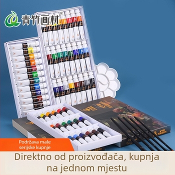 Green Bamboo set akrilnih boja za početnike, 24 boja, ručno slikanje na tekstilu