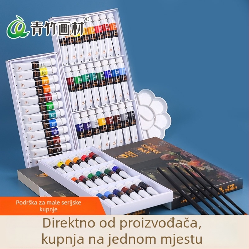 Green Bamboo set akrilnih boja za početnike, 24 boja, ručno slikanje na tekstilu