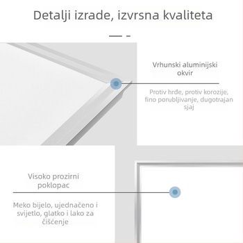 LED ravni panel 600x600, integrirano stropno osvjetljenje za ured, aluminijski panel osvjetljenja