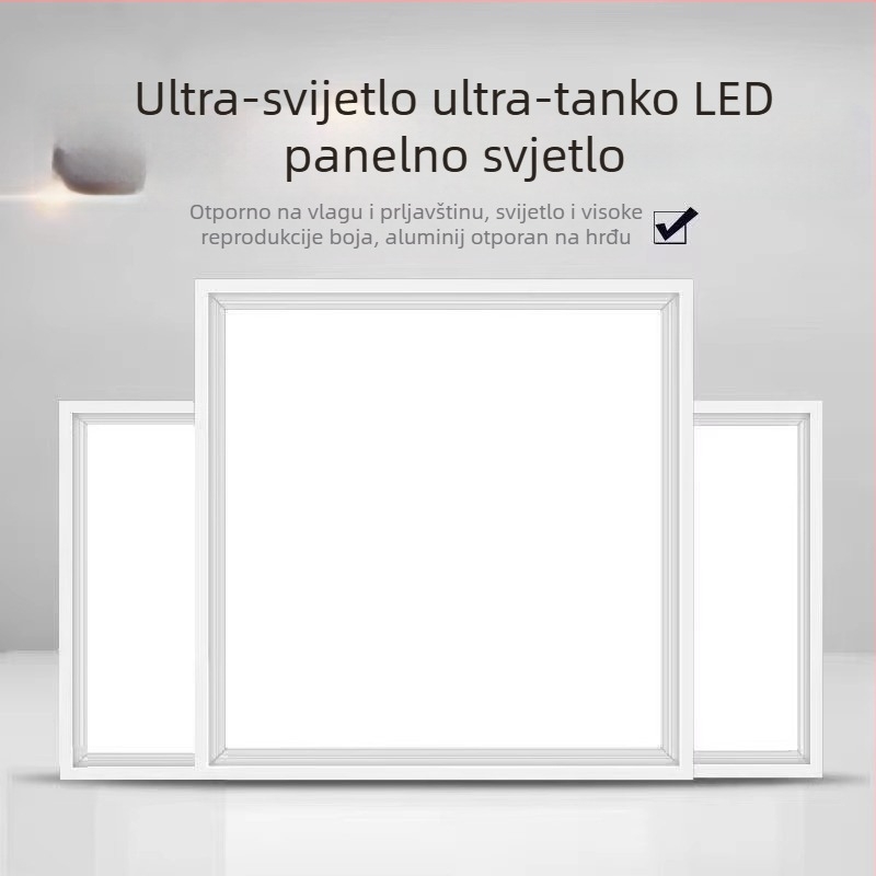 LED ravni panel 600x600, integrirano stropno osvjetljenje za ured, aluminijski panel osvjetljenja