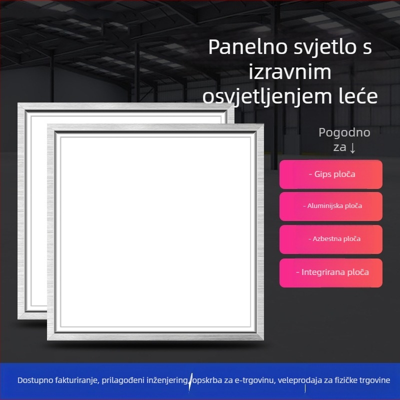 Integrirano LED stropno svjetlo za kupaonicu i kuhinju – panelno svjetlo s aluminijskim panelom