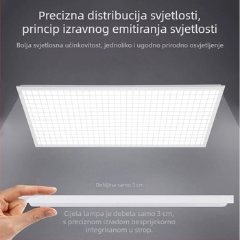 LED eksplozijski otporan panel svjetlo, 60×60 cm, ugrađeni strop, aluminijsko kućište, 6500K, vijek trajanja 50.000 sati, za skladišta i industrijske objekte