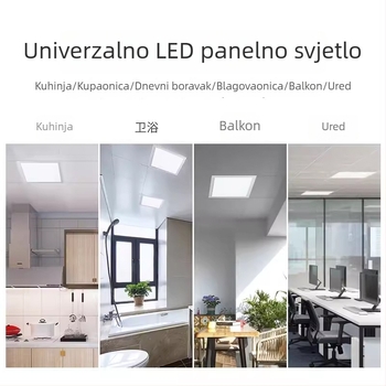 Three Pines LED panel svjetlo za ugrađeni strop, veličine 2x2 ft, 1x4 ft, 2x4 ft, 5000 lm, 20-50 W, CRI 80, 110-120 V