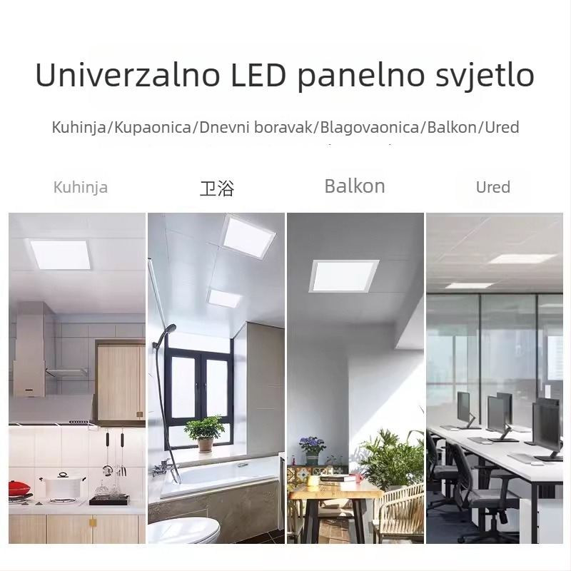Three Pines LED panel svjetlo za ugrađeni strop, veličine 2x2 ft, 1x4 ft, 2x4 ft, 5000 lm, 20-50 W, CRI 80, 110-120 V