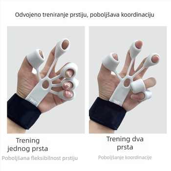 Silikonski trener za prste za 5 prstiju, trening hvata zapešća, rehabilitacija prstiju, fleksija i ekstenzija