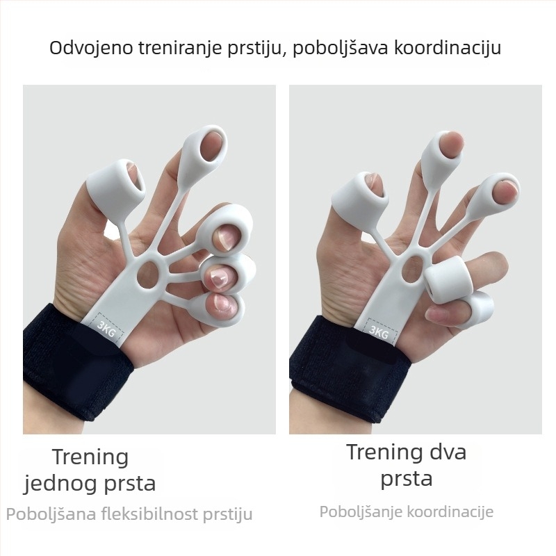 Silikonski trener za prste za 5 prstiju, trening hvata zapešća, rehabilitacija prstiju, fleksija i ekstenzija