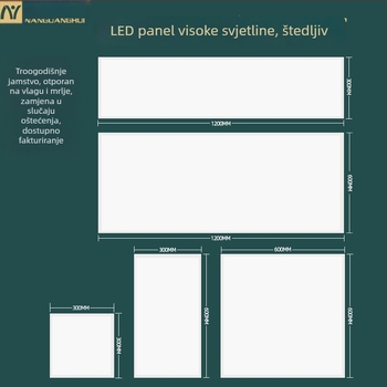 Ugrađeni LED ravni panel svjetla s izravnim osvjetljenjem, stropni panel za uredsko osvjetljenje, zaštita očiju, dimenzije 600×600 mm i 300×1200 mm