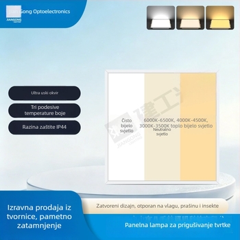 Pametno LED panel svjetlo s mobilnom aplikacijom, neprekidno dimiranje, integrirana stropna rasvjeta, cijeli spektar zaštite očiju, trobojno podešavanje boja