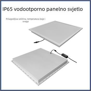 LED vodootporno panel svjetlo IP65/IP54, otporno na prašinu i vlagu, ravni panel 600x600, ugrađeno u strop, izravno svjetlo