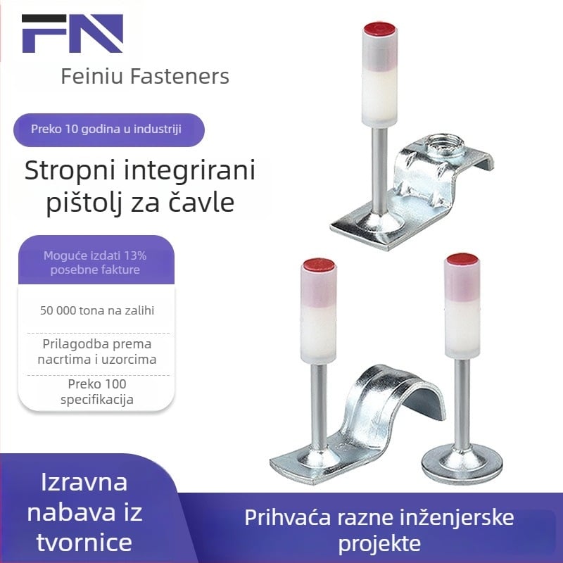 Integrirani pištolj za nokte za strop s redukcijom buke – mini nokti s okruglom glavom