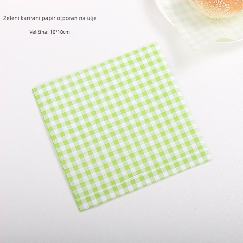 18 cm kvadratni laminirani papir otporan na masnoće za pakiranje burger kutija, obroka, torti i sendviča