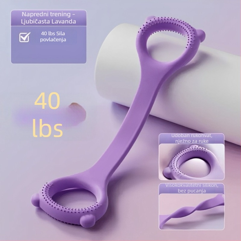 8-oblik elastični trak otpora za trening leđa i proširenje prsnog koša – joga elastična traka za oblikovanje tijela