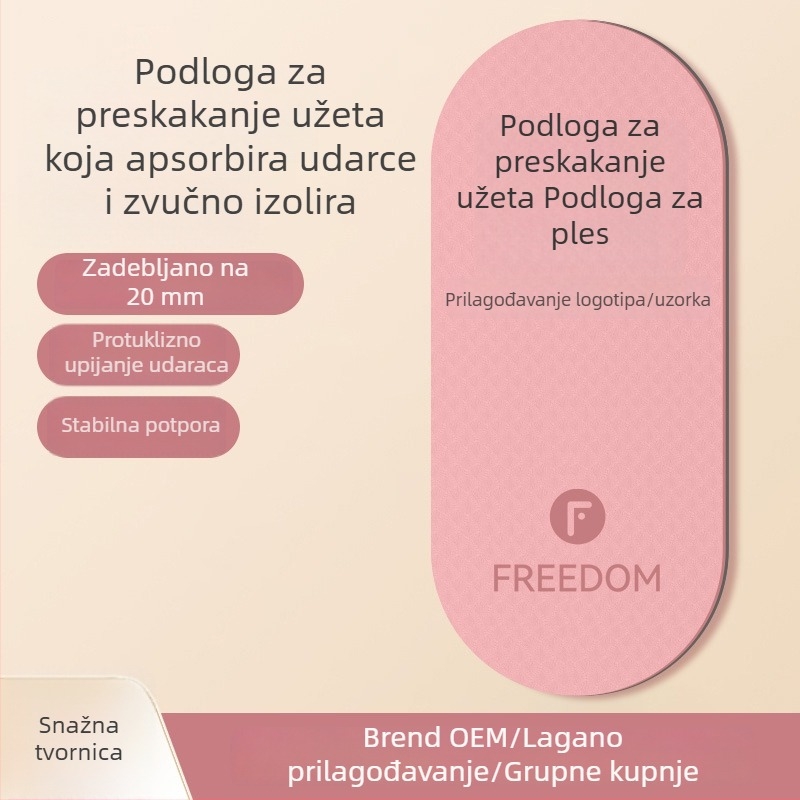 TPE dječji zvučno izolirani mat za skakanje, debeli protivklizni ovalni joga mat za kućnu vježbu