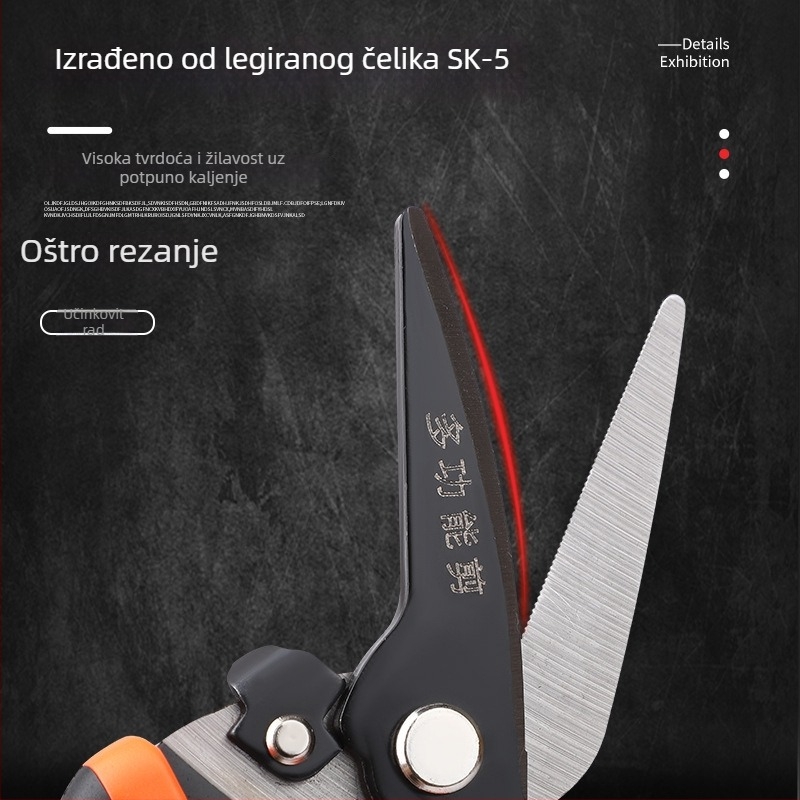 Industrijske škare za lim – teške višefunkcionalne ručne škare za stropne ploče od čelika i aluminija.