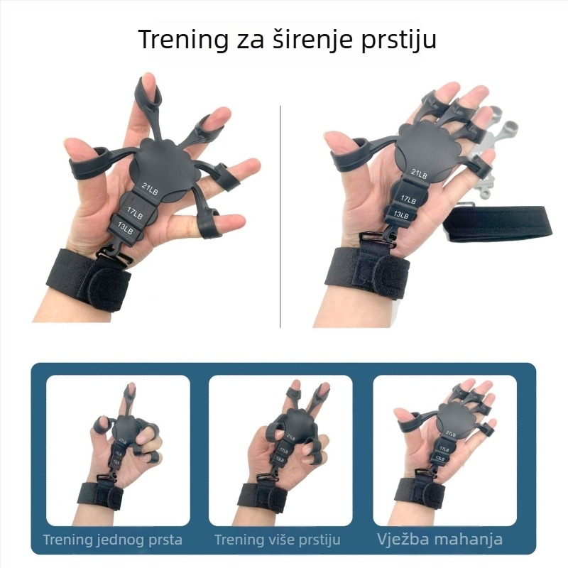 Silikonski trener za prste, uređaj za snagu hvata, napinjač zapešća, trener za vensku rehabilitaciju