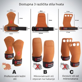 Worthdefence kožni zaštitni dlanovi za dizanje utega – zaštita zapešća i fitness rukavice za muškarce i žene, protuklizni zahvat za zgibove i mrtva dizanja