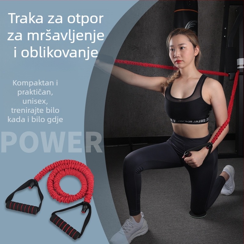 Otporna traka za ruke, noge i bokove s vučnim sajlom – za fitness i jogu